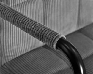 Стул барный DOBRIN KRUGER ARM BLACK (серый вельвет (LAR-E2041-25))