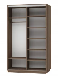 Шкаф-купе двухдверный Экспресс Дуо 1600х2400h Белая орхидея/Ясень шимо тёмный