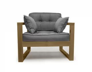 Диван одноместный DEmoku Д-1 серебристо-серый_холодный серый