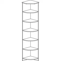 Распашной шкаф в гостиную 607  Денвер темный
