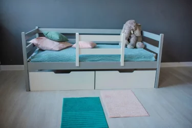 Детская кровать для девочки RooRoom VK-11с Серая