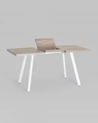 Большой обеденный стол Plain раскладной 116-158*74 Дуб Ан/белый