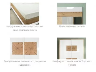 Спальный гарнитур Фиджи №4 Дуб Золотой Антрацит