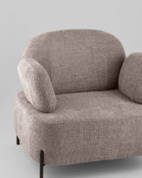 Кресло Кэнди ткань с подлокотниками букле капучино