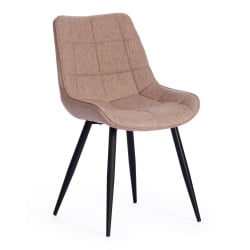 Стул ABRUZZO ( mod. 8060 ) металл,ткань, 42 х 60 х 84 х 49 см, ткань: серо-бежевый, ножки: черный