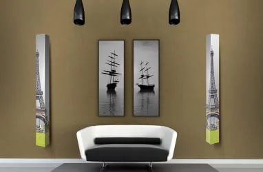 Узкий шкаф в прихожую Иглу Шелф Арт Беленый дуб