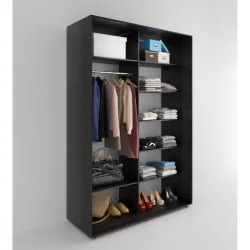 Шкаф-купе 3-х дверный Акцент-Дуэт Д 1400х600 Венге