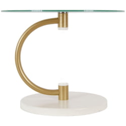 Стеклянный стол Дуэт 13Н Золото, слоноая кость / стекло прозрачное