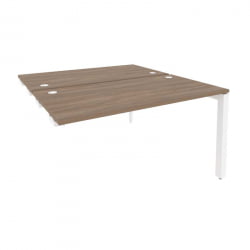 Стол-приставка двойной на П-образном м/к к опорным элем. ОНИКС О.МП-Д.СПР-3.7 Дуб Аризона/Белый / ONIX O.MP-D.SPR-3.7