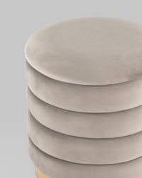 Пуф Франсис с ящиком велюр Серо-бежевый