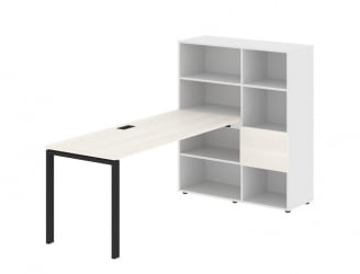 Рабочая станция EDIS EURST 1117 Ясень Траун Черный Белый