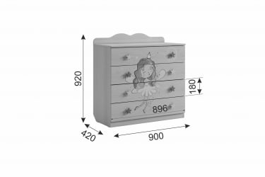 Комод Чудо MDW-06 Белый рамух