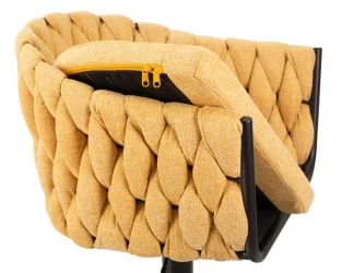 Стул барный DOBRIN LEON Желтая ткань LAR 275-8