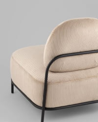 Кресло Стоун К велюр рельефный бежевый