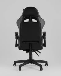 Кресло спортивное TopChairs Prophet с оттоманкой черный