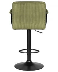 Стул барный ДОБРИН КРУГЕР АРМ БЛАCК (зеленый вельвет (ЛАР-Е2041-7)) 2 шт / DOBRIN KRUGER ARM BLACK (LAR-E2041-7))