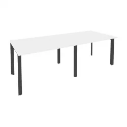 Стол переговорный (2 столешницы) ONIX O.MP-PRG-2.2 Белый Бриллиант/Антрацит