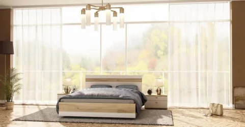 Спальный гарнитур базовый Фиджи №2 Дуб Золотой Белый