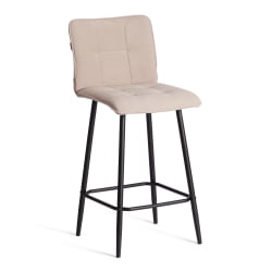 Полубарный стул Bari/Бари велюр, бежевый, 7, 42х55х99 см