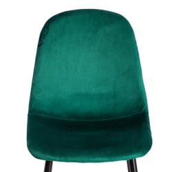 Мягкий стул BREEZE (mod. 4724) вельвет/металл, 44 х 53 х 87 см, Light dark green (изумрудный) HLR56 / черный