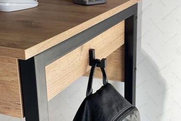 Письменный стол с ящиками SMU-01 белое дерево/белый муар