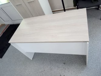 Стол прямой Deka ЛДСП каркас 75.06.12 Дуб Сантана светлый/Белый