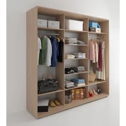 Шкаф-купе 3-х дверный Акцент-Дуэт КЛ 2100х600 Дуб молочный