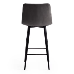 Стул полубарный CHILLY (mod. 7095пб ) ткань/металл, 53x44x94 см, высота до сиденья 66 см, серый barkhat 26/черный