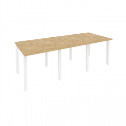 Стол переговорный (3 столешницы) ОНИКС О.МП-ПРГ-3.0 Тиквуд Светлый/Белый / ONIX O.MP-PRG-3.0