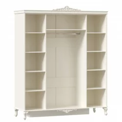 Шкаф четырехстворчатый с 2 зеркалами Маркиза ЛД 517.114.000 Алебастр