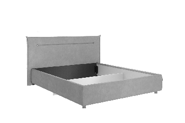 Двуспальная кровать с подъёмным механизмом Альба с подъем. механизмом ZP.KM1.6-15 крем (велюр)