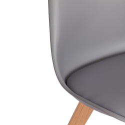 Стул TULIP (mod. 73-1) дерево/пластик/экокожа, 47,5x55x80 см, серый