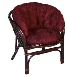 Кресло Багама, подушки коричневые или светлые полные Bahama5 венге