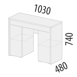 Туалетный стол Кашемир 900.15 Дуб Кронберг/Кашемир