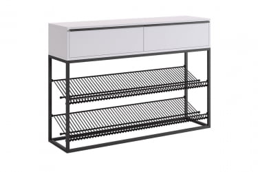 Обувница Крафт 2 LMN-02 черный муар/белый