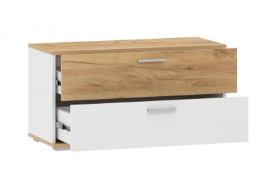 Тумба в прихожую Санти НМ 013.25 Белый/Дуб Крафт Золотой