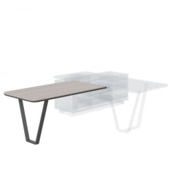 Брифинг-приставка Line СФ-573415.1 Дуб серый Черный графит