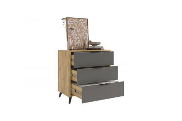 Комод Адам MSA-02 дуб крафт золотой/графит