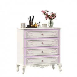 Комод с 4 ящиками Маркиза ЛД 517.025.000 Алебастр