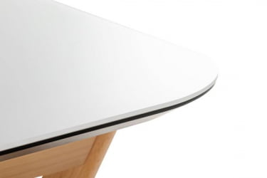 Стол раскладной Нарвик Glass 140-180 Automatic Natur/Light matte glass