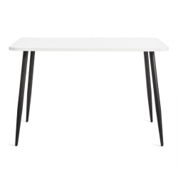 Стол PLUTO ЛДСП/металл, 120x80x77 см, Белый/Черный