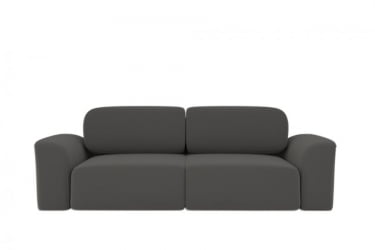 Диван прямой Сольхейм (Berhouse) Цвет фасада: Серый велюр; Тип: Прямой; Материал фасада: Металл/Велюр