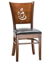 Стул обеденный DOBRIN JERRY (шоколад, черный) 2 шт