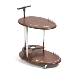 Журнальный столик на колесиках FAIRPORT МДФ/металл, 70*47*80,5 см, Орех