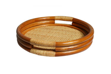 Поднос круглый 21/03 коньяк