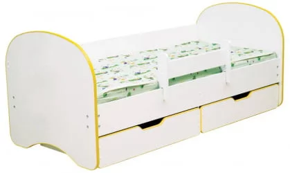 Кровать детская Радуга с 2-мя ящиками 800*1900 Светло-розовый