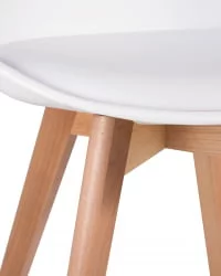 Стул обеденный ДОБРИН ДЖЕРРЙ СОФТ Белый В-02 / DOBRIN JERRY SOFT W-02