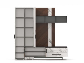 Набор мебели для гостиной Вилена №2 Оникс Серый/Орех/Монте белый