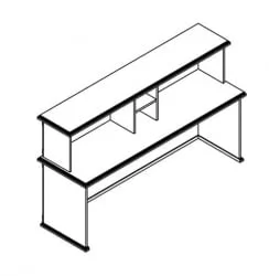 Комплект мебели для ресепшен Raut 02 Дуб девон