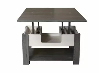 Стол-трансформер Стэп-4 Ясень черный Бодега белый